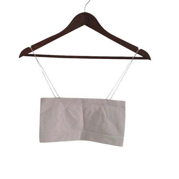 Urban Outfitters Out From Under Ribbed Spaghetti Strap Crop Top Bralette Nude - Picture 1 of 5